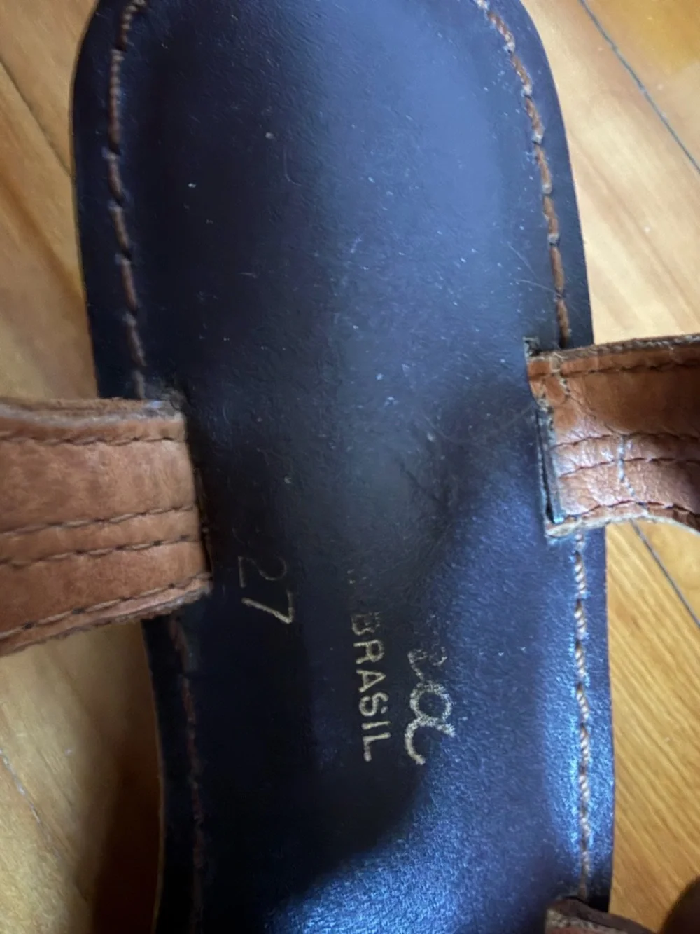 Vintage 1970s Brown Leather Platform Sandals Made in Brazil - Picture 2 of 11
